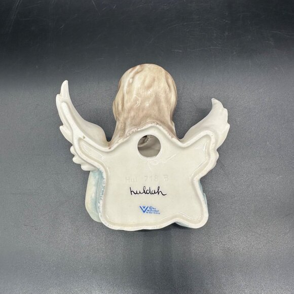Vintage Porcelain Praying Angel Wall Hanging Goebel West Germany Hul 718 B Blue - Picture 4 of 10